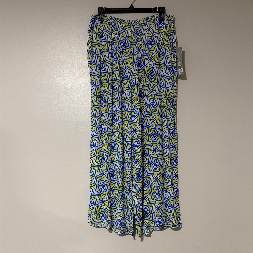 Stylish Women's Wide Leg Pants in Blue and Green